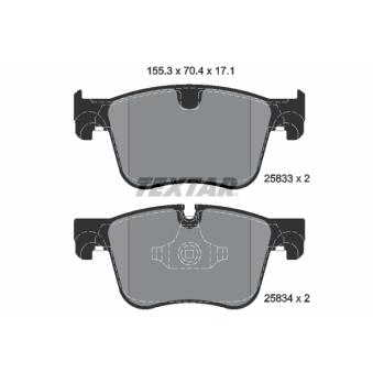 Jeu de 4 plaquettes de frein avant TEXTAR OEM 1619791180