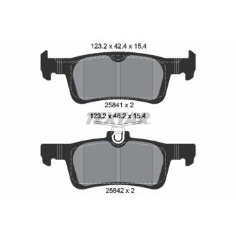 Jeu de 4 plaquettes de frein arrière TEXTAR OEM 1619791380