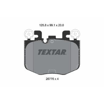 Jeu de 4 plaquettes de frein avant TEXTAR OEM 34108844368