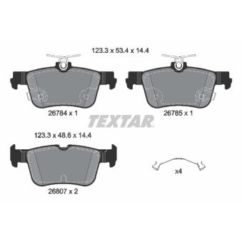 Jeu de 4 plaquettes de frein avant TEXTAR OEM KTLJ9C2M008ANB