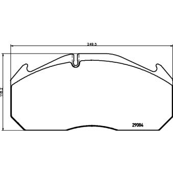 Jeu de 4 plaquettes de frein avant TEXTAR OEM 0034205520