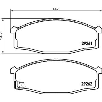 Jeu de 4 plaquettes de frein avant TEXTAR OEM 410603T090