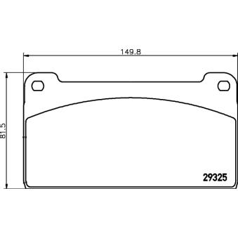Jeu de 4 plaquettes de frein avant TEXTAR OEM A0004209320