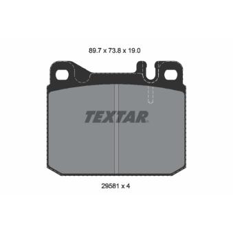 Jeu de 4 plaquettes de frein avant TEXTAR OEM A0024202420