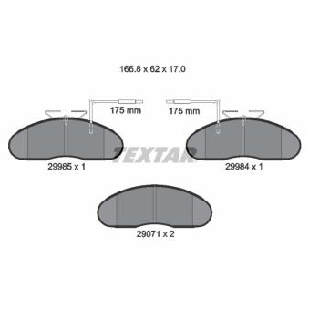 Jeu de 4 plaquettes de frein avant TEXTAR OEM 5000823566