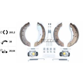 Jeu de mâchoires de frein TEXTAR OEM 7701206971 Jeu de mâchoires de frein TEXTAR OEM 7701206971