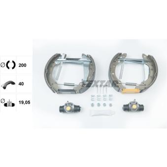 Kit de freins arrière (prémontés) TEXTAR OEM 443609527