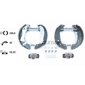 Kit de freins arrière (prémontés) TEXTAR 84029200
