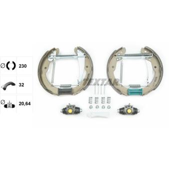 Kit de freins arrière (prémontés) TEXTAR OEM 1J0698525