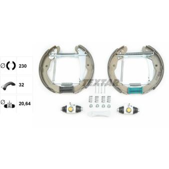 Kit de freins arrière (prémontés) TEXTAR OEM 1J0698525