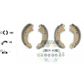 Jeu de mâchoires de frein TEXTAR OEM 424157
