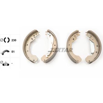 Jeu de mâchoires de frein TEXTAR OEM 1605594 Jeu de mâchoires de frein TEXTAR OEM 1605594