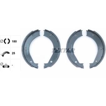 Jeu de mâchoires de frein, frein de stationnement TEXTAR 91033400 pour JEEP CHEROKEE 525 tds - 143cv