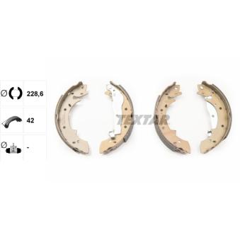 Jeu de mâchoires de frein TEXTAR 91033800