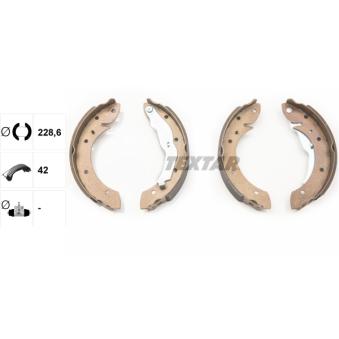 Jeu de mâchoires de frein TEXTAR 91044000 pour AUDI A6 318 i - 115cv