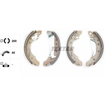 Jeu de mâchoires de frein TEXTAR OEM 357609527