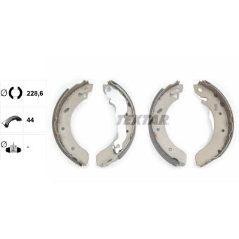 Jeu de mâchoires de frein TEXTAR OEM ME92AX2200CB