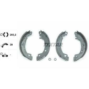 Jeu de mâchoires de frein TEXTAR OEM 9950814 Jeu de mâchoires de frein TEXTAR OEM 9950814