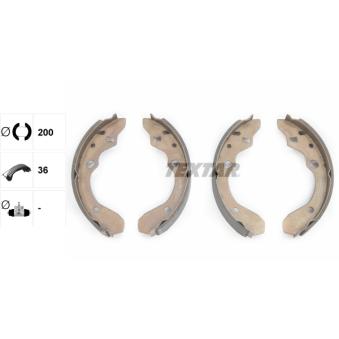 Jeu de mâchoires de frein TEXTAR OEM BC1D26310A