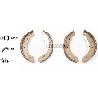 Jeu de mâchoires de frein TEXTAR OEM 7701206971 Jeu de mâchoires de frein TEXTAR OEM 7701206971