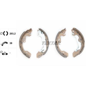 Jeu de mâchoires de frein TEXTAR OEM 98AB2200BE