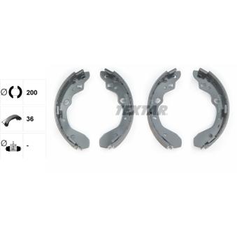 Jeu de mâchoires de frein TEXTAR OEM B2YD2438Z