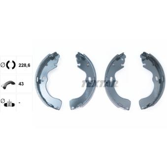 Jeu de mâchoires de frein TEXTAR 91055500 pour RENAULT R4 2.0 TD - 110cv