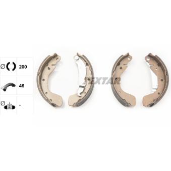 Jeu de mâchoires de frein TEXTAR OEM 1605042