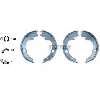Jeu de mâchoires de frein, frein de stationnement TEXTAR OEM 4654032020