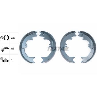 Jeu de mâchoires de frein, frein de stationnement TEXTAR OEM 4654060050