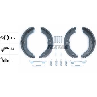 Jeu de mâchoires de frein, frein de stationnement TEXTAR 91066700 pour CITROEN JUMPER 2.2 HDI 110 - 110cv