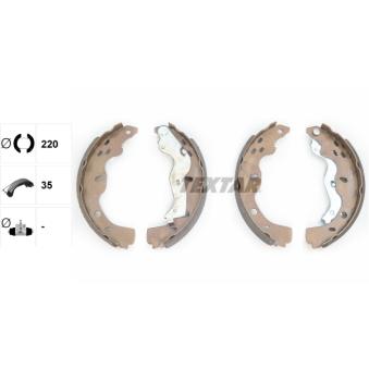 Jeu de mâchoires de frein TEXTAR OEM 71742832