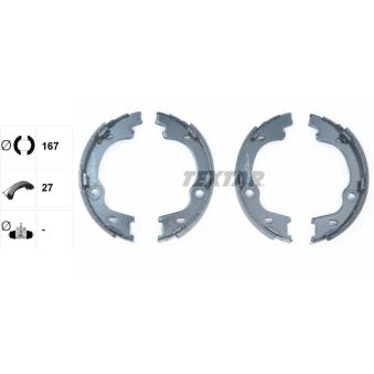 Jeu de mâchoires de frein, frein de stationnement TEXTAR OEM 583052SA00