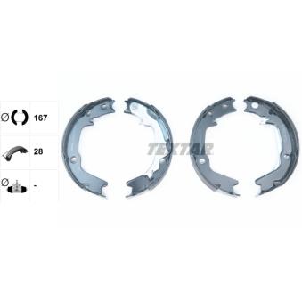 Jeu de mâchoires de frein, frein de stationnement TEXTAR OEM 583502EA00