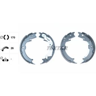 Jeu de mâchoires de frein, frein de stationnement TEXTAR OEM 96496764