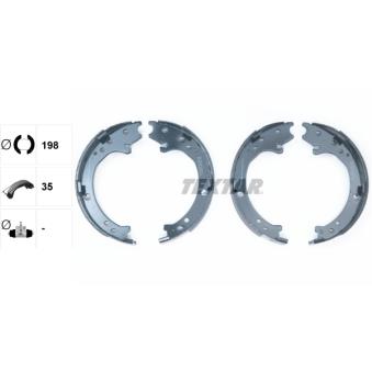 Jeu de mâchoires de frein, frein de stationnement TEXTAR OEM 43154SWA003