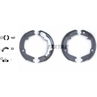 Jeu de mâchoires de frein, frein de stationnement TEXTAR OEM 583501JA30