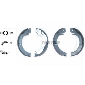 Jeu de mâchoires de frein, frein de stationnement TEXTAR OEM 044950F020