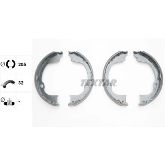 Jeu de mâchoires de frein, frein de stationnement TEXTAR OEM 4560176AA