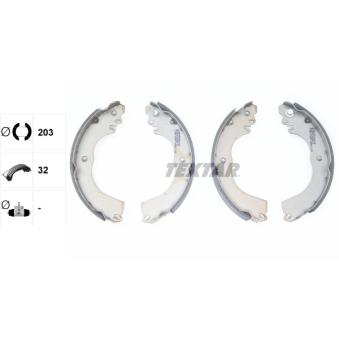 Jeu de mâchoires de frein TEXTAR 91078800