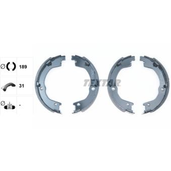 Jeu de mâchoires de frein, frein de stationnement TEXTAR OEM 583052BA00