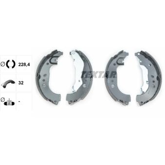 Jeu de mâchoires de frein TEXTAR 91080100