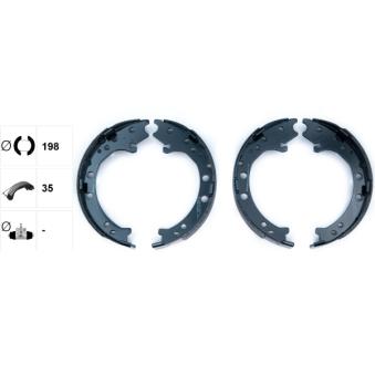 Jeu de mâchoires de frein, frein de stationnement TEXTAR 91083100 pour TOYOTA HIACE 1.6 i-DTEC 4WD - 160cv