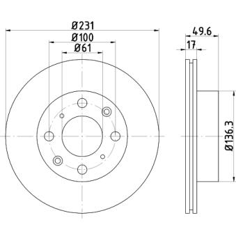 Jeu de 2 disques de frein avant TEXTAR OEM 45251SA5740