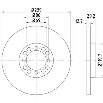Jeu de 2 disques de frein avant TEXTAR OEM 3298167