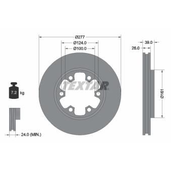 Jeu de 2 disques de frein avant TEXTAR OEM 4020631G01