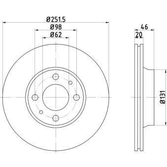Jeu de 2 disques de frein avant TEXTAR OEM SE021165002A