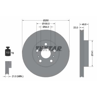 Jeu de 2 disques de frein avant TEXTAR OEM 4351232170