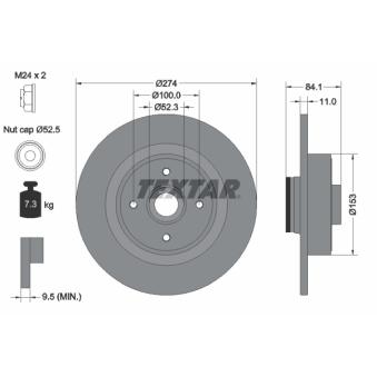 Jeu de 2 disques de frein avant TEXTAR [92223200]