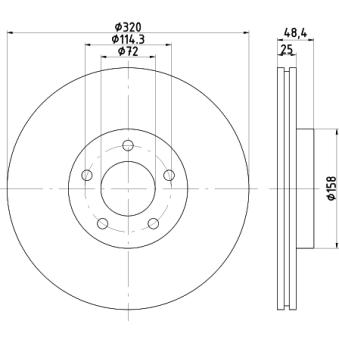 Jeu de 2 disques de frein avant TEXTAR OEM B37F3325XA